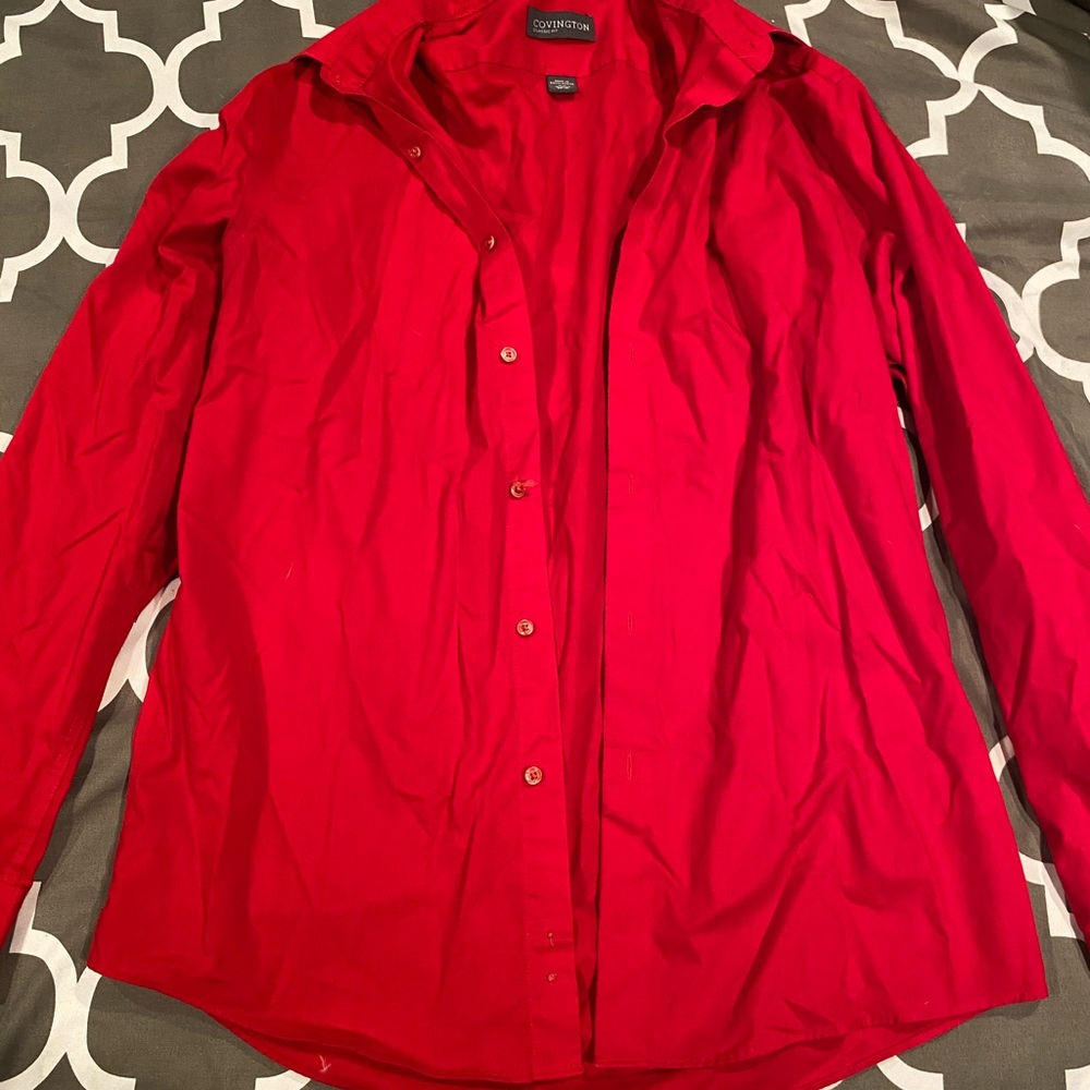 Men’s Red Dress Shirt-Classic Fit